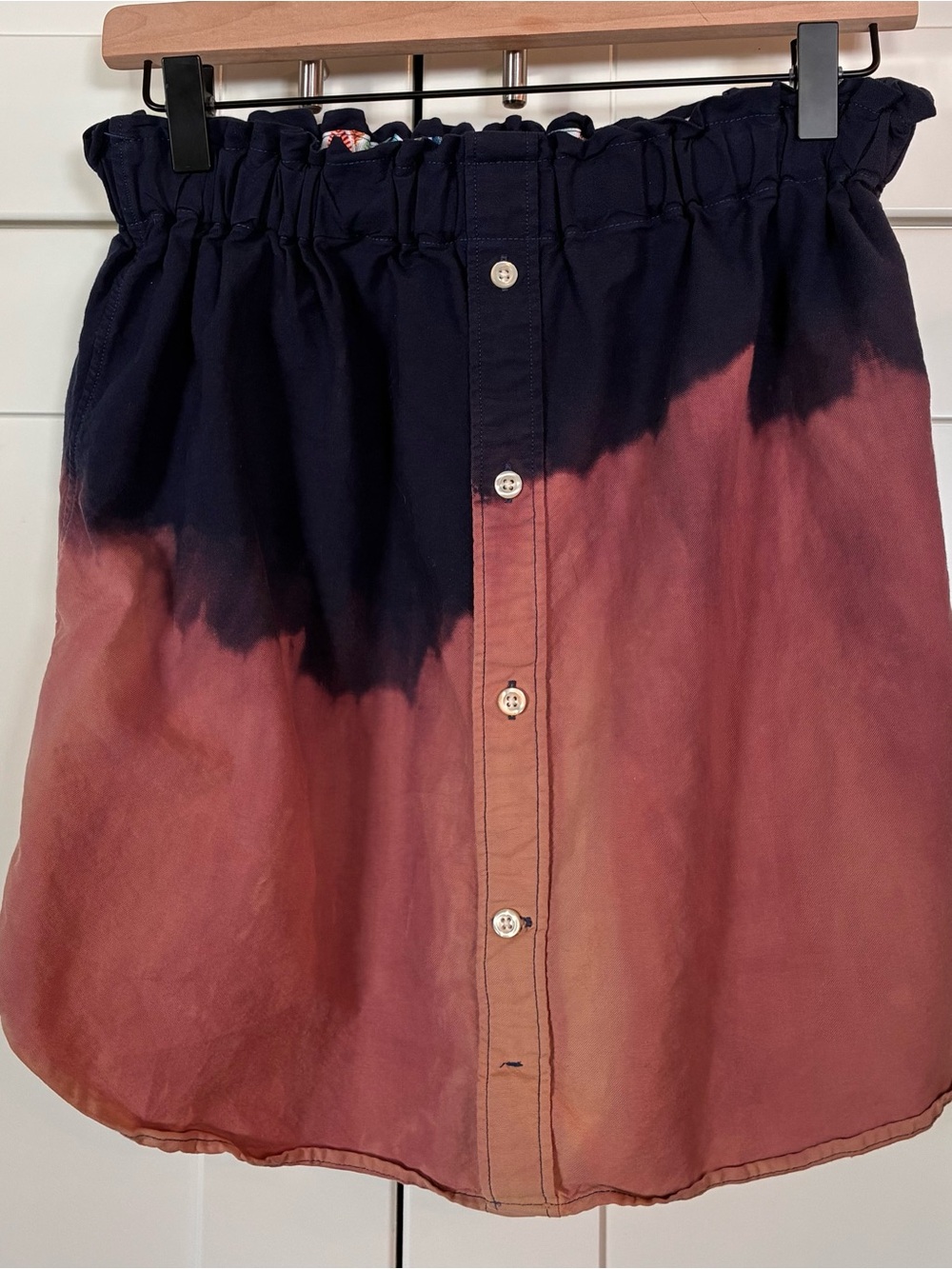 Create Good Boyfriend Skirt Button-Front Paperbag Waist Skirt